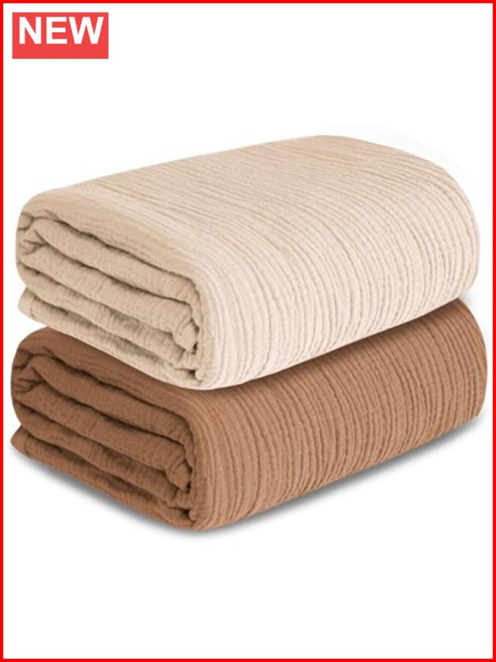 Muslin Cotton Swaddle Blankets 2 Pack 41x41 Receiving Blanket